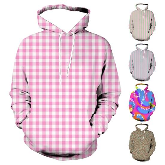 

Осенне-весенняя толстовка с капюшоном на шнурке и длинным рукавом, большой накладной карман, свободный пуловер с 3D принтом, мягкая теплая эластичная толстовка унисекс с эластичными манжетами S розовый