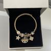 Fashion Demon Eye Pendant Bracelet Stainless Steel Enamel Star Clover For Women And Men