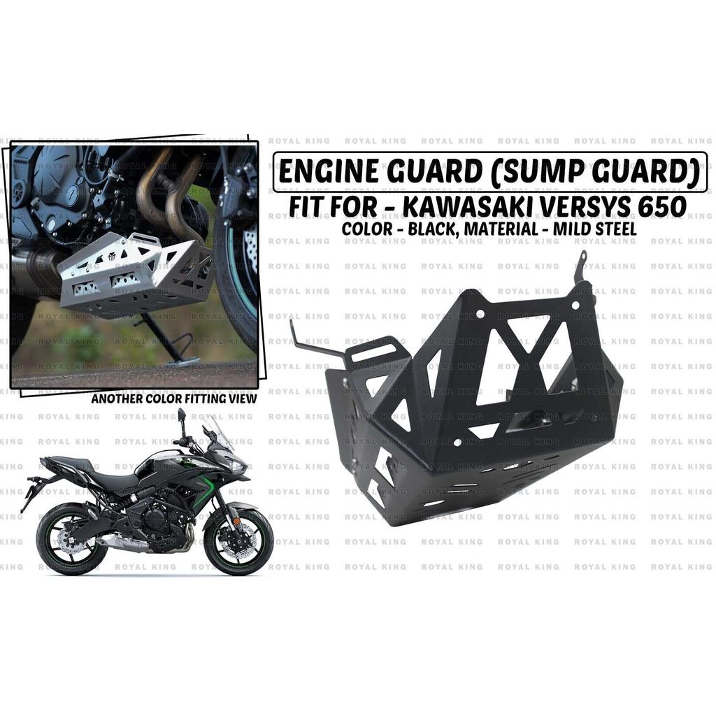 Fit For Kawasaki Versys "650 Black Engine Guard /Sump Guard With Fittings"