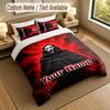 3Pcs Bedding Set Custom Name Text, 1 Sheet 2 Pillowcases Home Bed DecorScream Ghostface