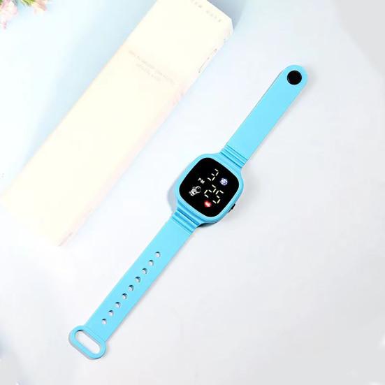 Wrist Watch Button Control LED Square Dial Digital Display Adjustable Precise Time Waterproof Kids Digital Sport Watch Daily Accessory