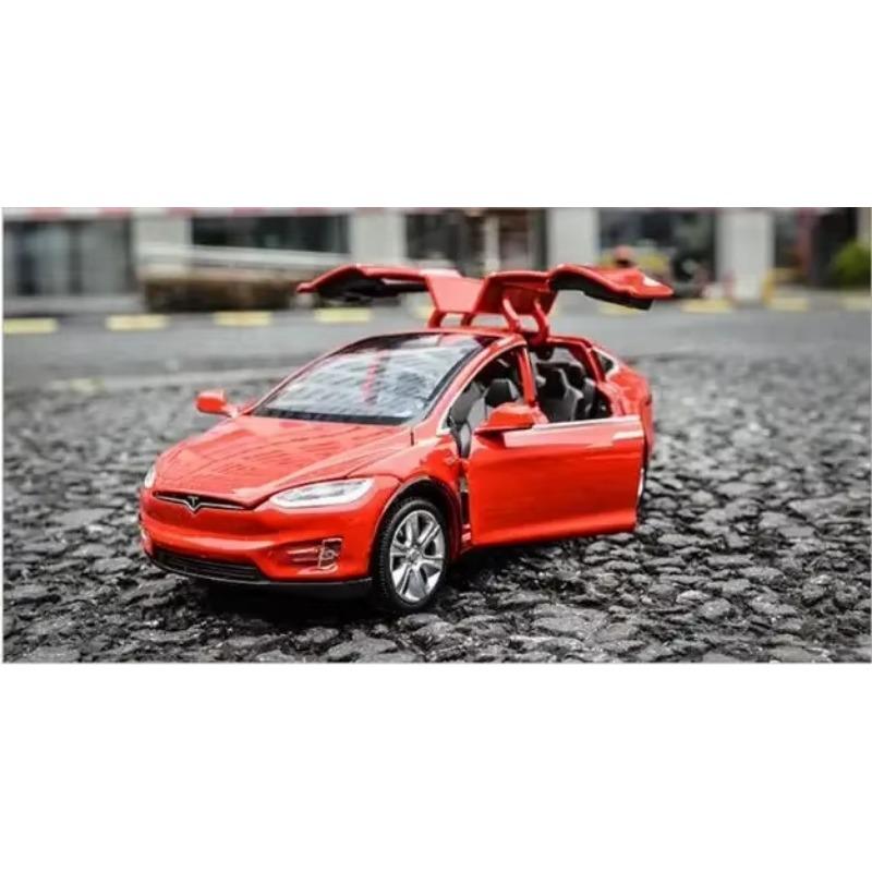 1:32 Model X Model S Alloy Car Model Diecasts Metal Toy Vehicles Car Model Simulation Sound and Light Collection Kids Gift