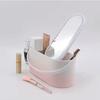 Hot Selling USB Charging Magnifying Fold Storage Box Makeup Mirror Desktop 3 Mode Fill Lighting Up Mirror with Led Light