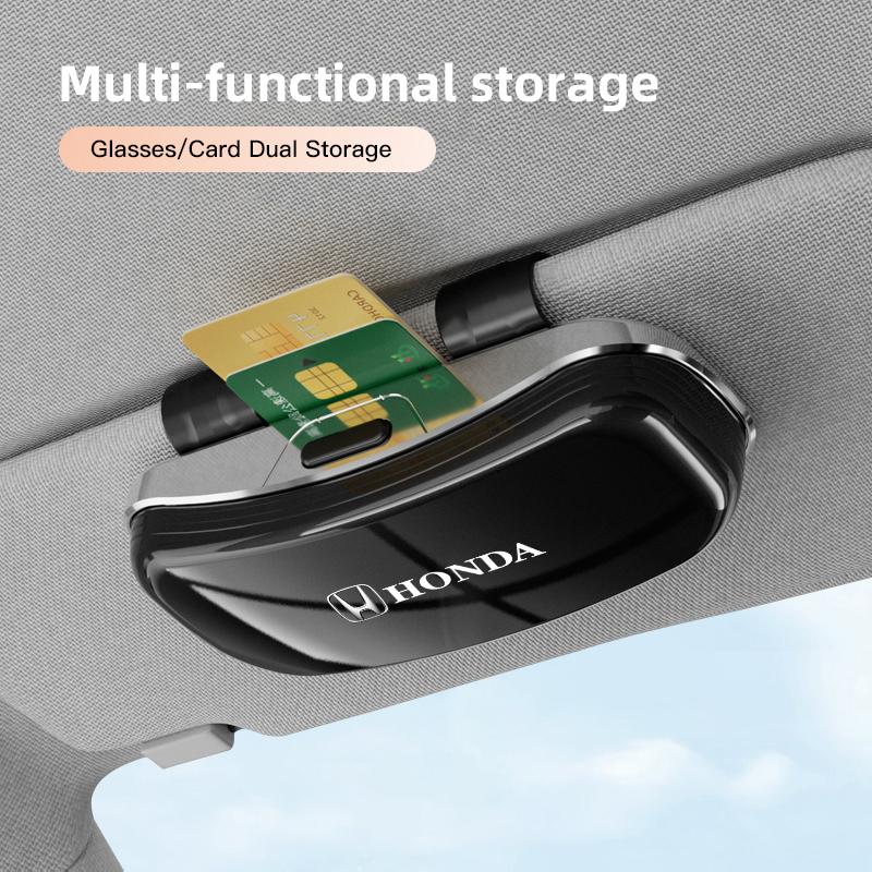 Car Sun Visor Glasses Storage Box Sunglass Case Accessories For Honda Civic Fit Jazz Accord Pilot CRV Odyssey Passport City Shut SM1