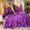 Luxurious Satin Silk Bedding Set 4pc With Comfortable Fitted Sheet And Pillow Case