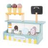 Wooden Ice Cream Toy Playset Simulation Playhouse Ice Cream Shop Playset Interactive Educational