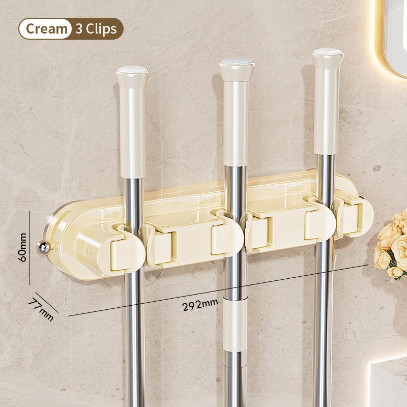 Bathroom Row Non Perforated Mop Holder Suction Cup Wall Mounted Storage Rack Broom Clip Home Storage Supplies