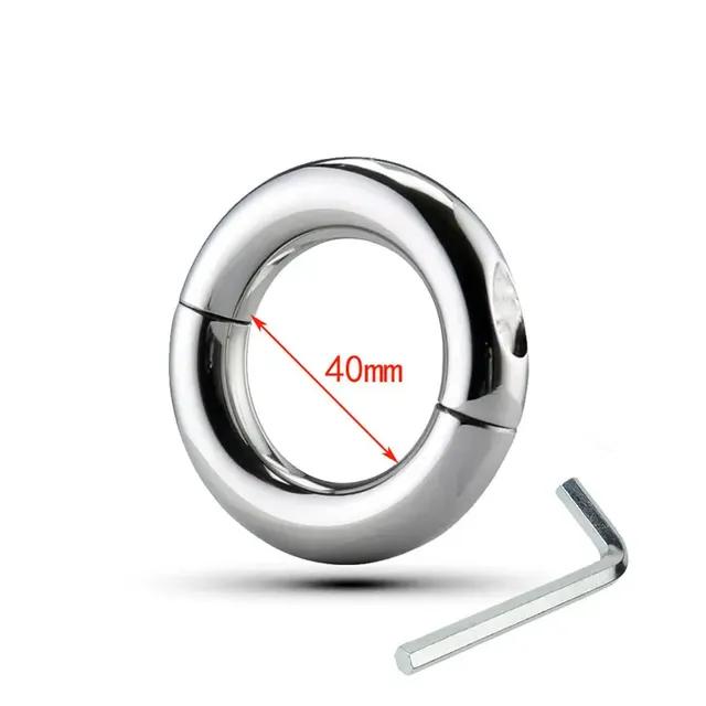Stainless Steel Penis Ring Ball Stretcher Delay Lasting Metal Cock Ring Erotic Sex Shop Scrotum Restraint Rings Sex Toys for Men