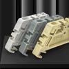 3 Colors EW-35 Gray End Stoper DIN Rail End Screw Clamp Terminal Fixed Block Universal Terminal Blocks Ending Gray Brown White