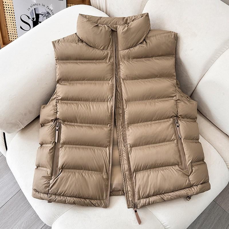 Short Thickened Lightweight Stand-Up Collar Vest Women's Autumn and Winter Jacket Explosive Vest