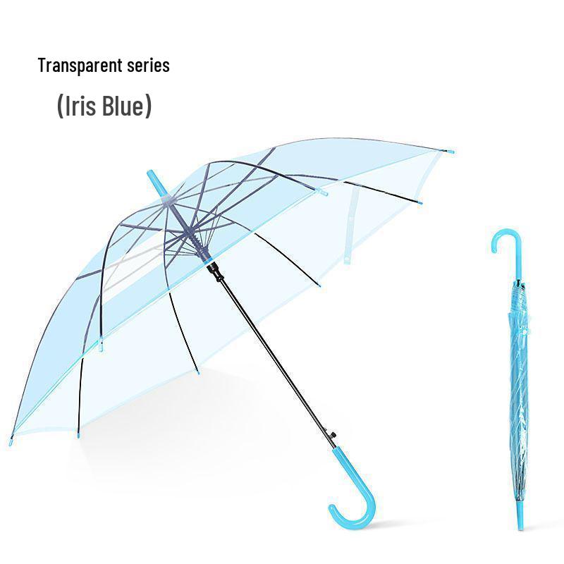 Extra Large Transparent Wind-Resistant Folding Umbrella with Long Handle - Korean Style for Two