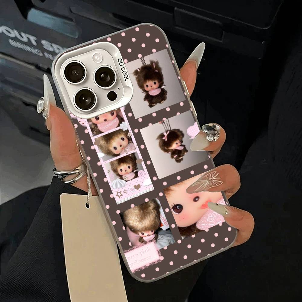 Cute M-monch-hichis Phone Case For IPhone 17 Air 16 15 14 13 12 11 Pro Max White  Sliver  Hard Cover