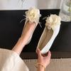 Fashion French Single Shoes, Shallow Mouth Shoes, Summer Evening Shoes, Retro Floral Flats, Increase Height Inside