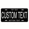 Benutzerdefiniertes Kennzeichenschild mit Text Personalisierter Text ObenUnten Mehrere Farboptionen Aluminium Wanddekoration für Auto Garage Mann