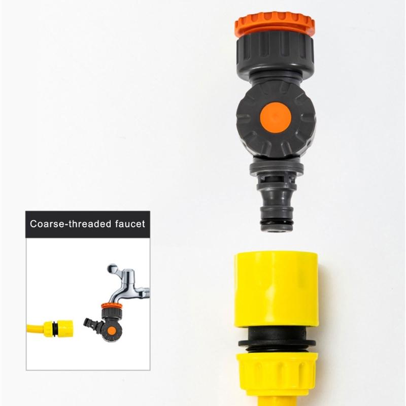 Multipurpose Corrosion Resistant Rotating Spout Connector Featuring On Off Control Valves And 6 Point Thread Design
