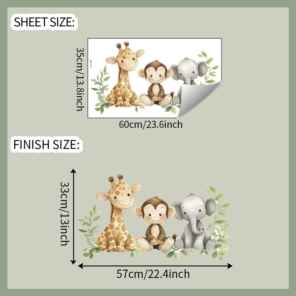 

Cartoon Hedgehog Rabbit Wall Sticker Kids Room Background Decor Mural Baby Bedroom Beautify Home Decoration Self-adhesive Decals 35x60cm