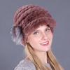 Women's Fashion Warm Rex Rabbit Hair Woven Hat Women's Winter Hat Fur Cap