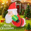 3.44FT LED Light Xmas Inflatable Gift Bag Santa Claus Toy Yard Party Decor Ornaments Home Decor Supplies Christmas Holiday Gifts