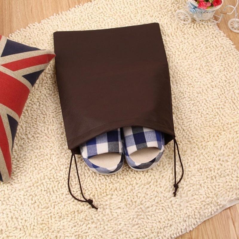 Random Color Shoes Storage Bag Closet Organizer Non-woven Travel Portable Bag Waterproof Pocket Classified
