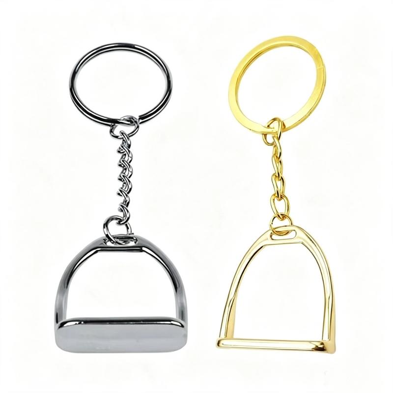 Porte-clés Étriers de Cheval Équestre Animal Mignon Décoration Thème Animal 1 Pièce Léger pour Pendentif de Sac à Dos Usage Quotidien