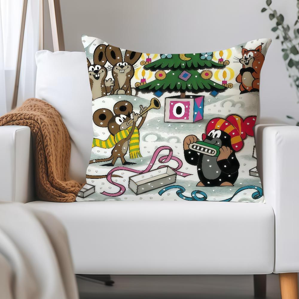 Cute The Little Mole Art Pillow Case Applicable Space For Guest Rooms Interiors Cars Office House Decoration