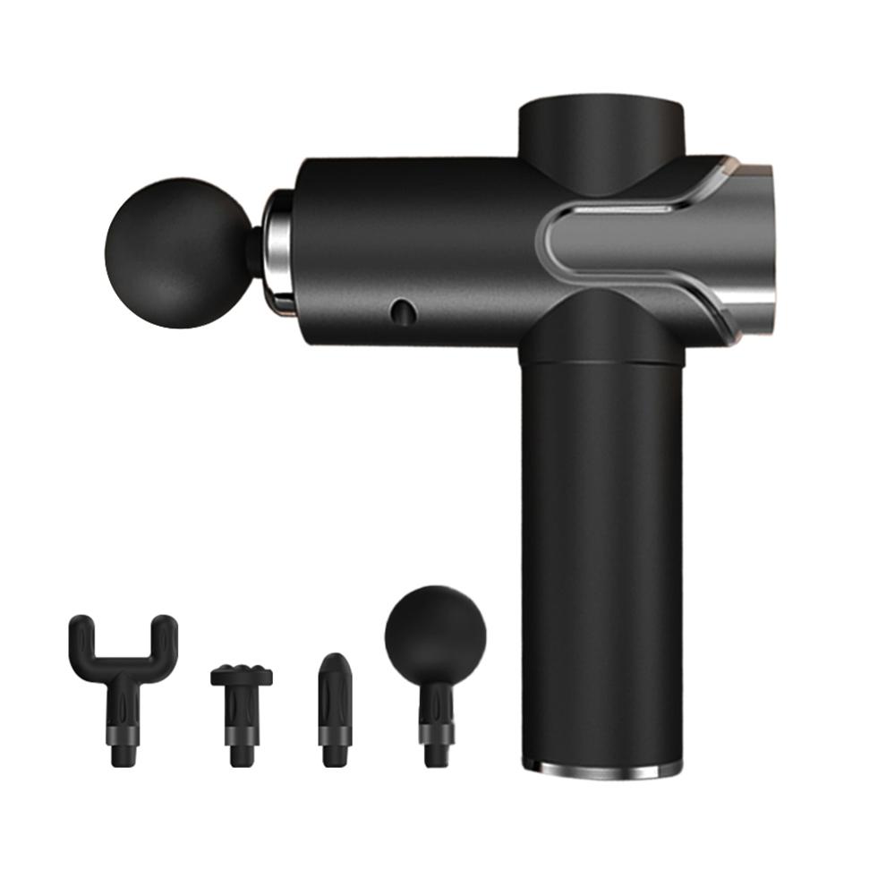 

Глубокий мышечный массажный пистолет Электрический перкуссионный пистолет-массажер для тела, шеи, спины, ног, фитнес-инструмент 99 уровней Глубокий мышечный массаж Gu Type C Charge чёрный