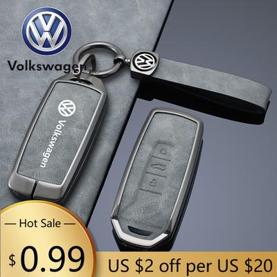 Para VOLKSWAGEN VW Aleación de Zinc Cuero Funda Carcasa Protectora Llavero para Vw Volkswagen Touareg 2019 2020 2021 2022