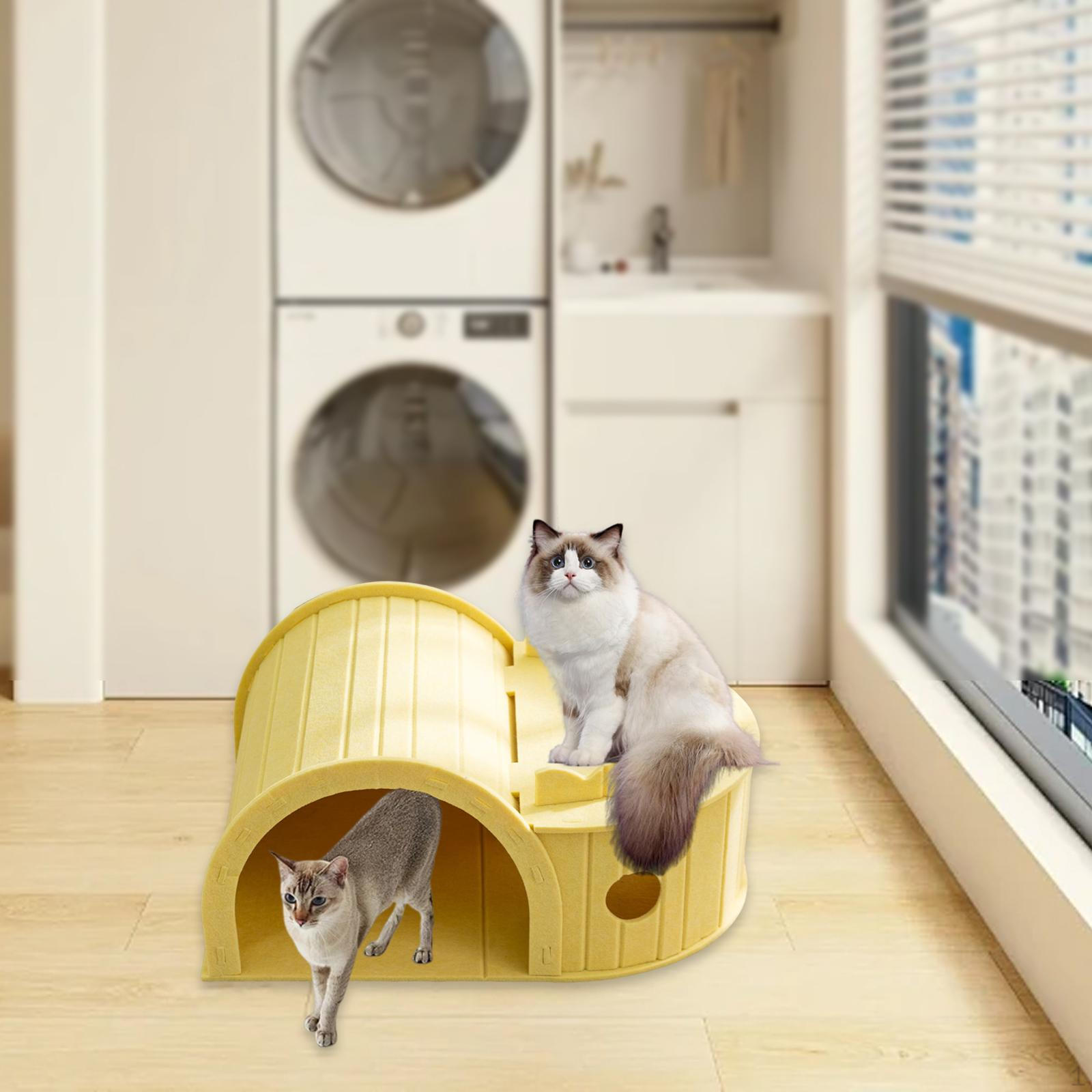 

Cardboard Cat House Tunnel Comfortable Pet Supplies Decoration Cats Scratcher Scratching