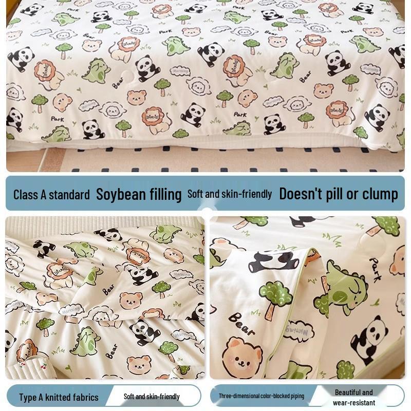 Leichte Baumwoll-Kinderbettdecke - Maschinenwaschbare Sommerdecke