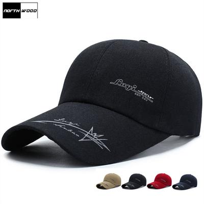 Long Brim Summer Baseball Cap For Men Fishing Hat Snapback Golf Trucker Caps Sun Hat