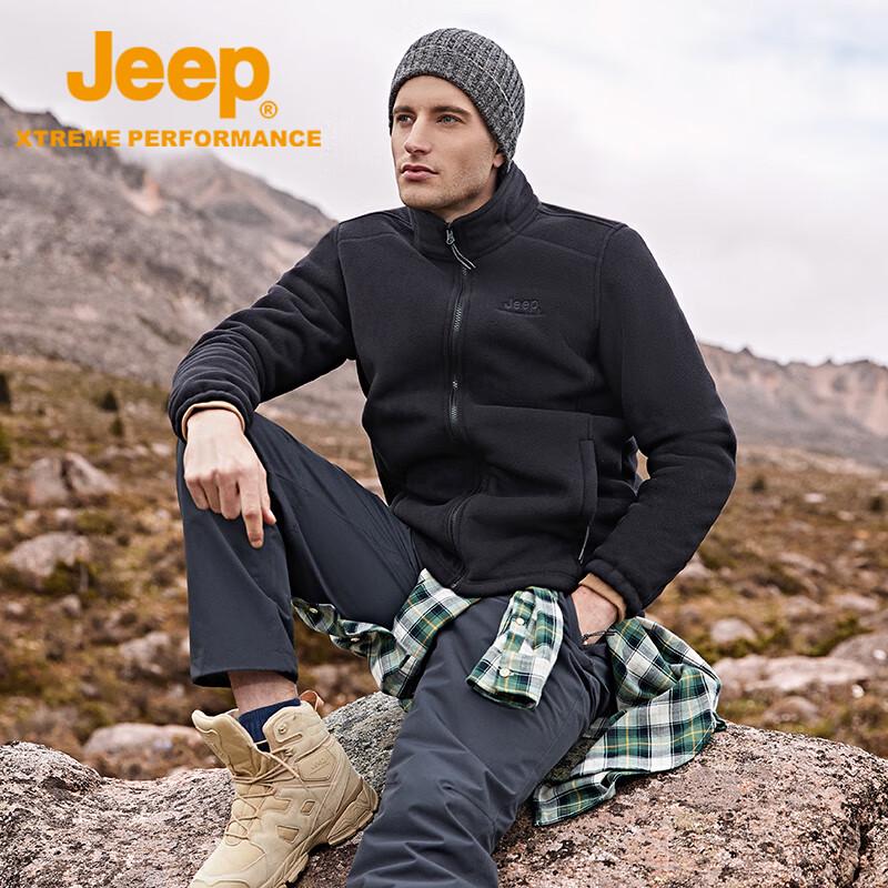 Jeep Men's Outdoor Thickened Fleece Jacket