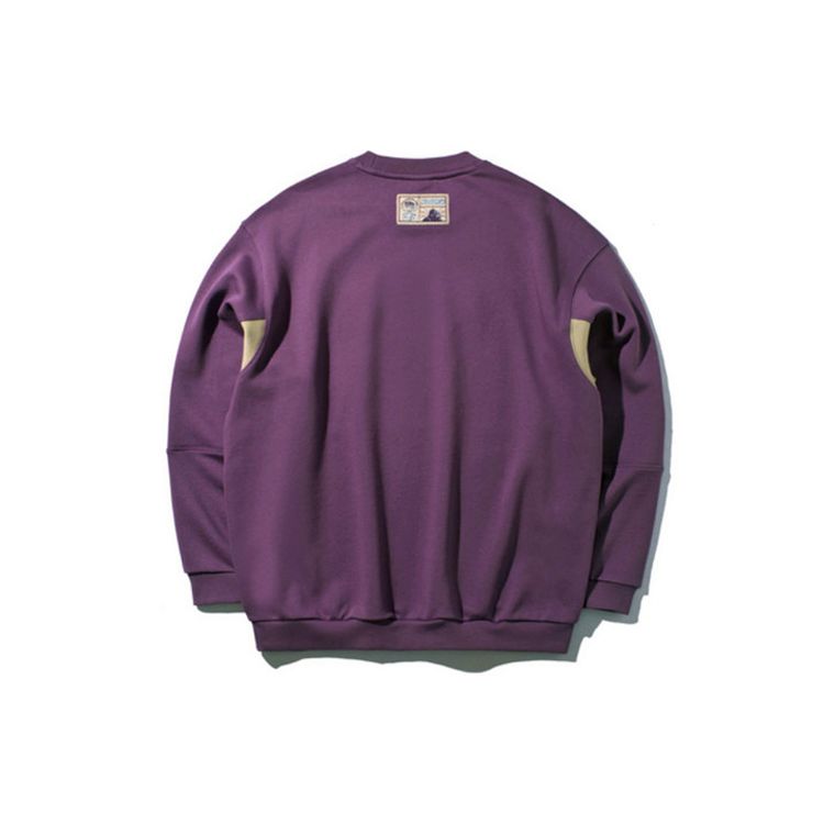 Li Ning X Xlarge Fashion Loose Pullover Sweatshirt Men Sweatshirt Jam-Purple AWEP031-2