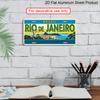 2D Flat - Vintage Rio De Janeiro Cidade Maravilhosa Aluminium Decorative Sign| 2D Flat Print, 11.8×5.9 Inch, Ideal for Wall Decor in Study and
