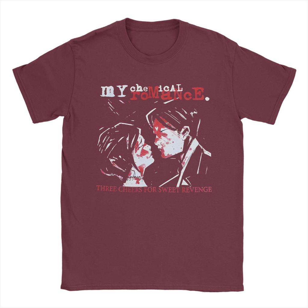 Rockband My Chemical Romance Musik Cover T-Shirt für Herren Baumwoll-T-Shirt Rundhalsausschnitt Kurzarm T-Shirts 6XL Kleidung