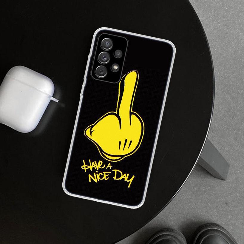 Middle Finger Phone Case Cover for Samsung Galaxy A12 A22 A32 A52 A72 A02S A51 A50S A31 A20S A10S Note 20 Ultra 10 Plus Galaxy A