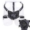 Newest Male Faux Leather Chastity Belt Straps Lockable Bondage  Penis Cock Cage Male Chastity Devices Belt Erotic Sexy Toys