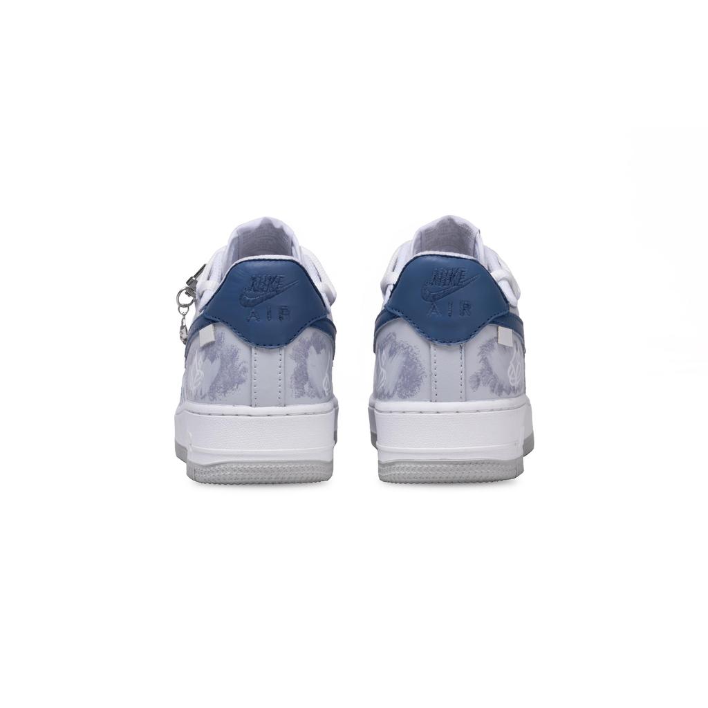 Nike Air Force 1 Starry Night Slip Resistant Low Top Skateboard Shoes Men's White Blue FJ4146-100(Team1068-)
