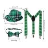 Irish Makeup Up Party Costume for Women Patrick Day Costume Includes Skirt Headband Glasses Long Glove Leg Sleeve