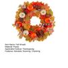 Yousheng 18 Inch Fall Wreath for Front Door Autumn Artificial Wreath with Pumpkin Maple Leaves Berries Pine Cones for Thanksgiving Harvest Indoor