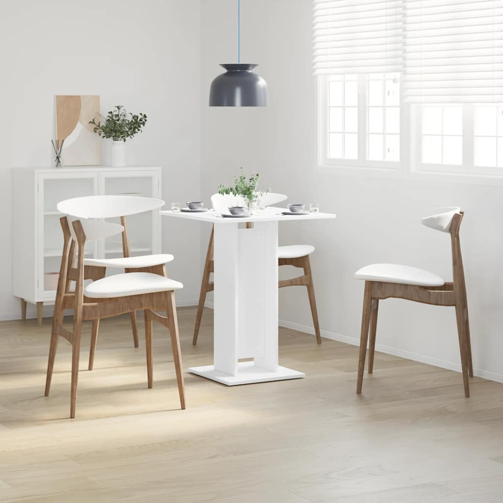 vidaXL Bistrotisch Weiß 60x60x75 cm Holzwerkstoff