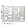Hollow Design Scrapbooking Ruler Precision Geometric Shapes Stencil Rulers  Scrapbooking