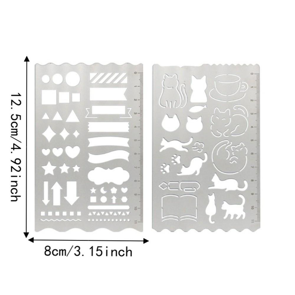 Hollow Design Scrapbooking Ruler Precision Geometric Shapes Stencil Rulers  Scrapbooking