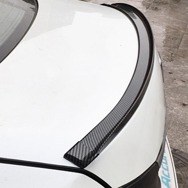 Car Body Styling Carbon Fiber Trim Set With Aerodynamic Spoiler Rubber Sealing Fit Door Window Trunk Edge Protection ABS Material Weatherproof Design