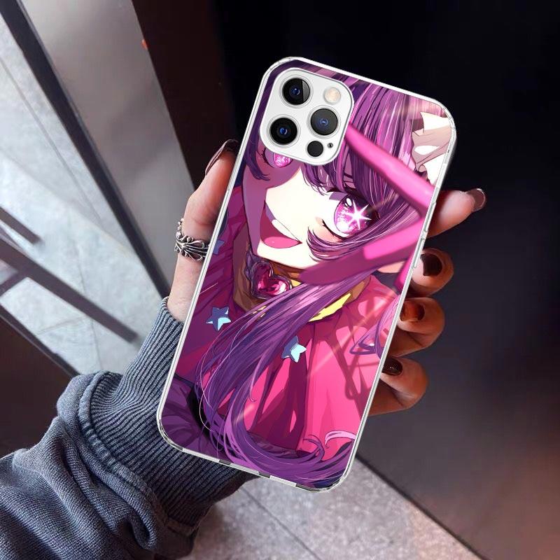 

Oshi No Ko Phone Case For iPhone 17 Air 11 13 Mini 14 15 Plus 16 12 Pro Max 16E SE 7 8 Pattern Soft TPU Back Cover 13 12 Mini 1 iPhone 16 Pro Max