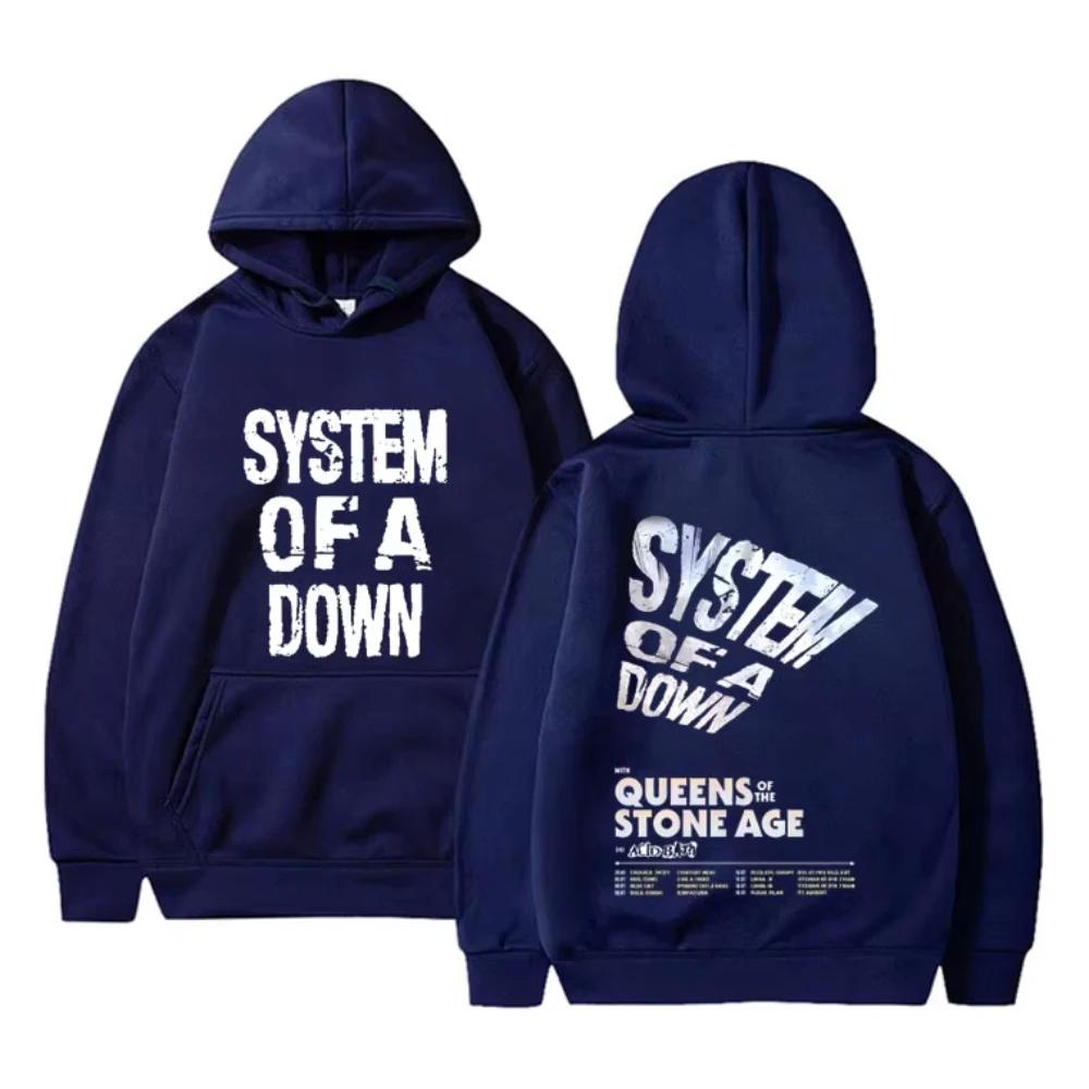 Hot Sale System of A Down Tour 2026 Hoodies Men Women Fashion Rock Oversized Sweatshirt Male Casual High Quality Pullover Hoodie
