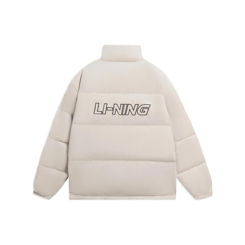 Li-Ning Logo Woven Down Jacket 'Beige' Men's AYMS315-2