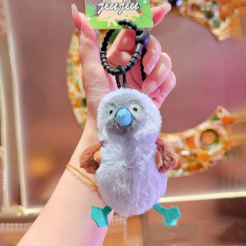Kawaii Plush Bird Keyring Spit Bubble Backpack Pendant Cute Egg Laying Keychain  Birthday Gift