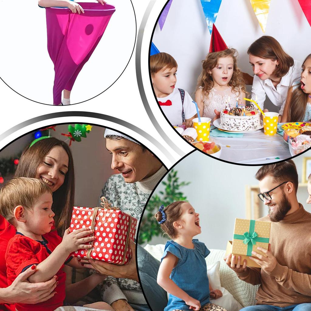 Granny Pants Yard Pitching Party Game Props Family Sack Race Bags with 2 Bouncy Balls Picnic Birthday Outdoor Tossing Game Sets