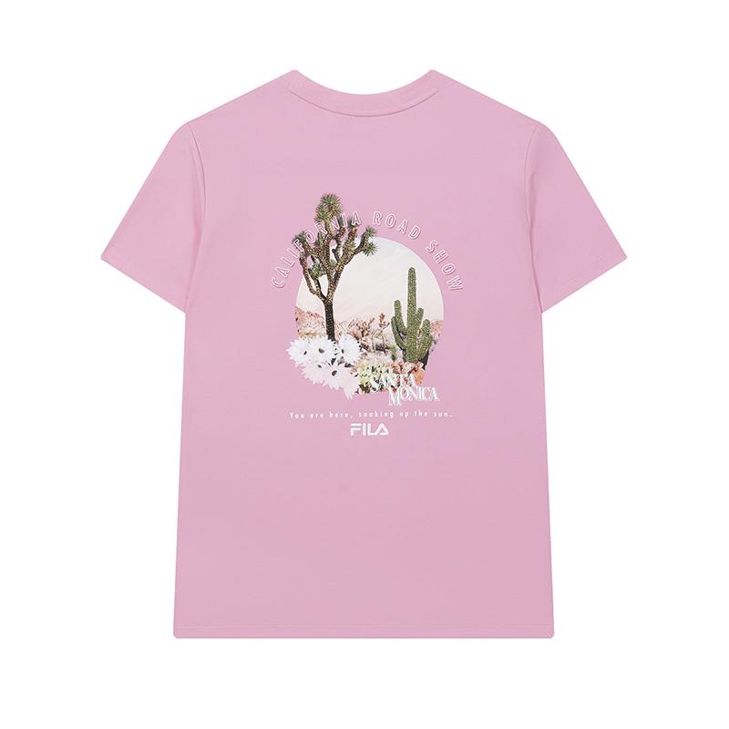 New FILA T Shirt Women's Concubine Pink F11W428121FPK