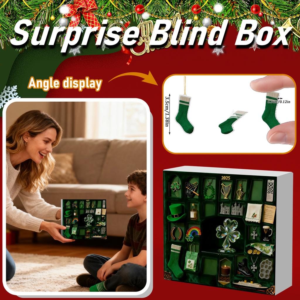 2D Plane+airplane Box +24PC+ Fitness Decoration Advent Christmas Countdown Box Calendar